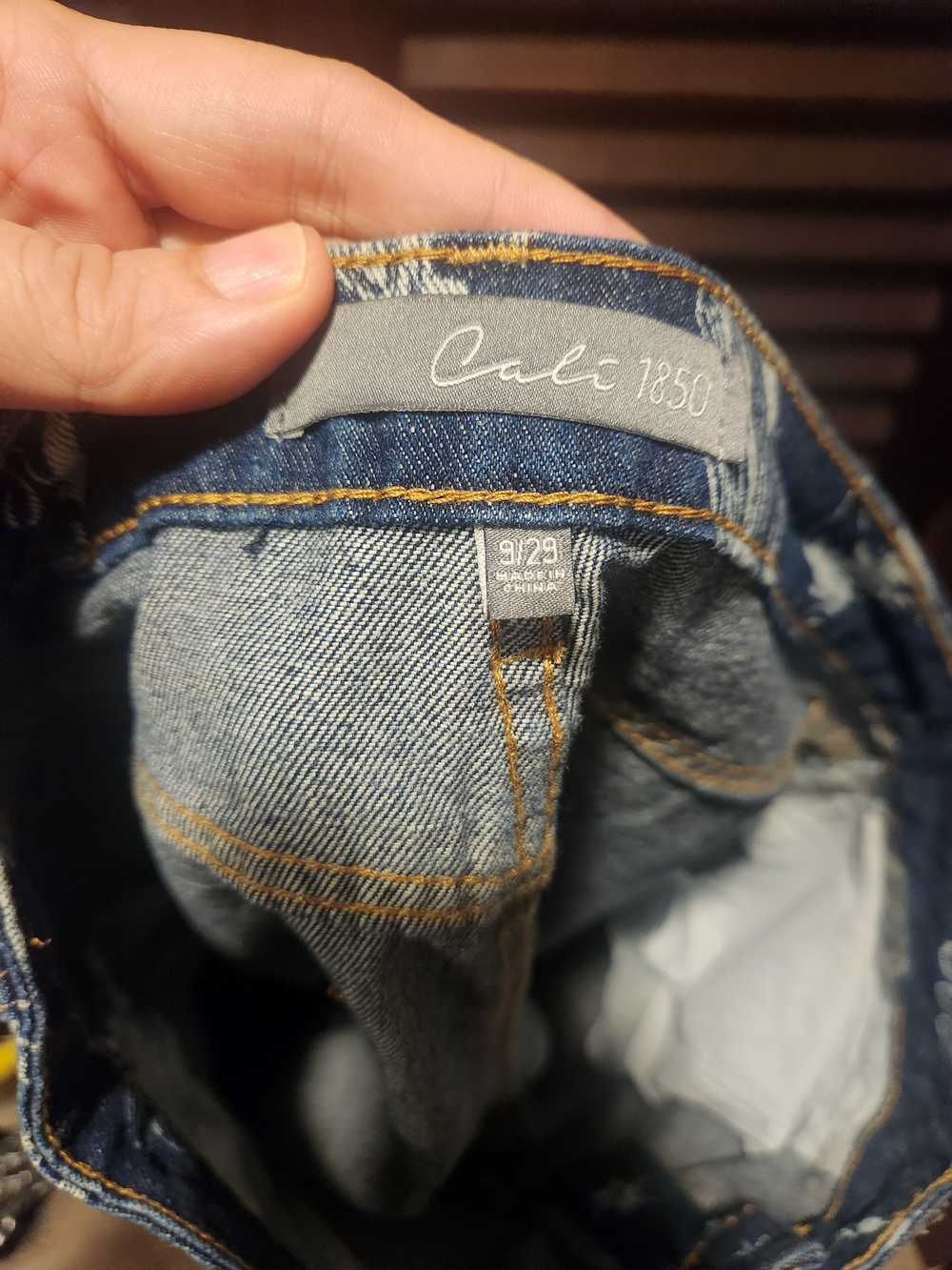 Denim Western Printed Jean Cutoff Shorts - Picture 5 of 6